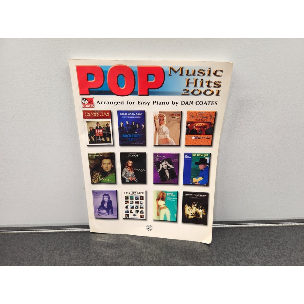Pop Music Hits 2001 Arranged Dan Coates Warner Bros Sheet Music Easy Piano Book